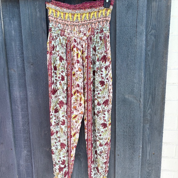 FREE PEOPLE ONE INDIAN JEWEL HARAM BOHO PATTERN PANTS- XS - Picture 2 of 6